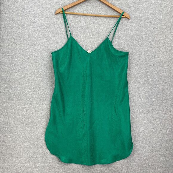 Vintage Kristine Tyler Nightie Womens Large Green Lingerie Chemise Slip Dress - Picture 1 of 13